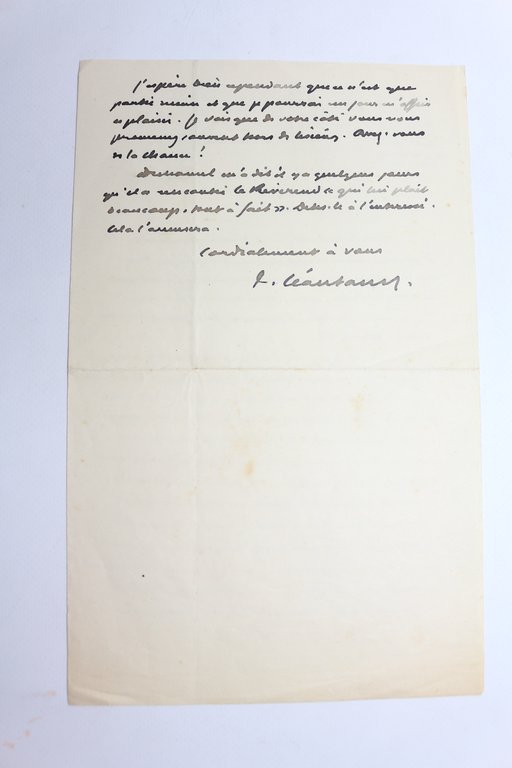 Lettre autographe signée de Paul Léautaud adressée à Marcel Lebarbier …