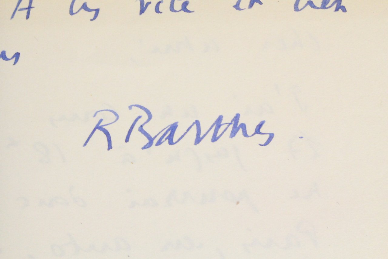 Lettre autographe signée de Roland Barthes à René Wintzen