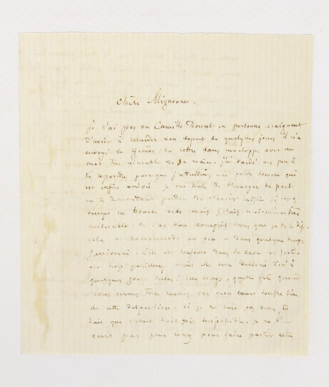 Lettre autographe signée de Théophile Gautier à sa fille cadette …