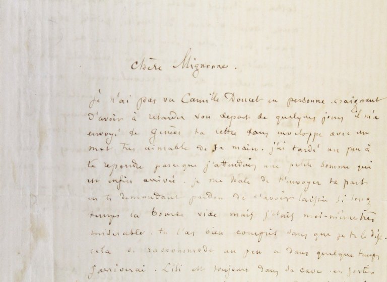 Lettre autographe signée de Théophile Gautier à sa fille cadette …