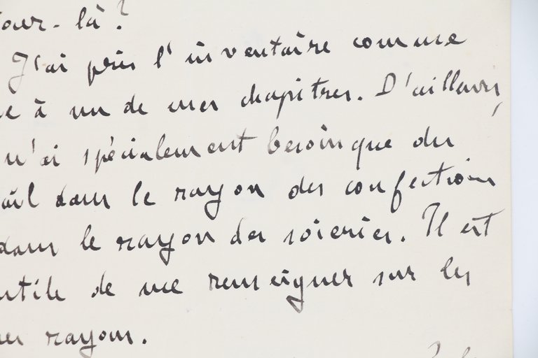 Lettre autographe signée inédite adressée à Léon Carbonnaux chef de …
