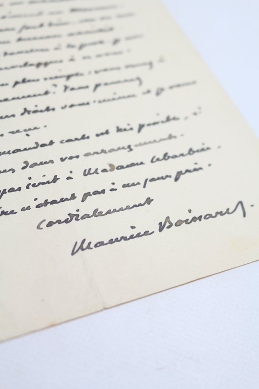 Lettre autographe signée Maurice Boissard, pseudonyme de Paul Léautaud, adressée …