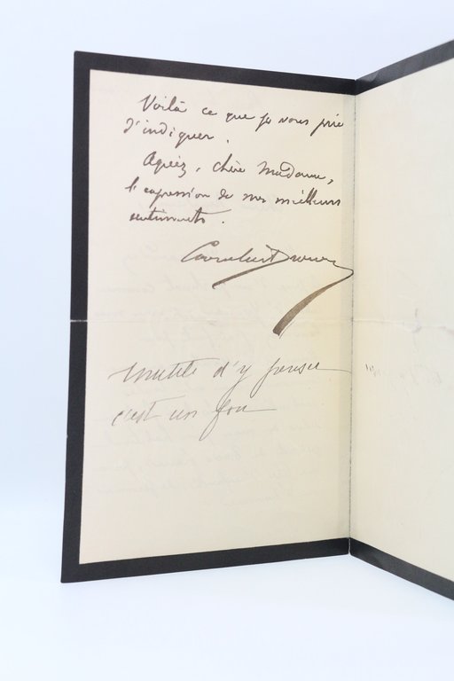 Vous me demandez le prix d'un portrait • Lettre autographe …