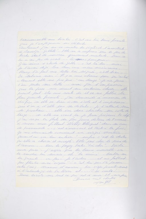 Lettre d'amour autographe datée et signée de Jacques Mesrine écrite …