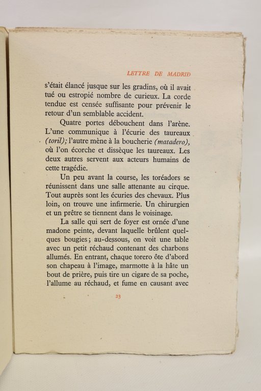 Lettre de Madrid - Les combats de taureaux