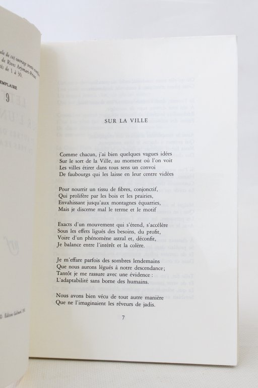 Lettre sur l'univers et autres discours en vers français