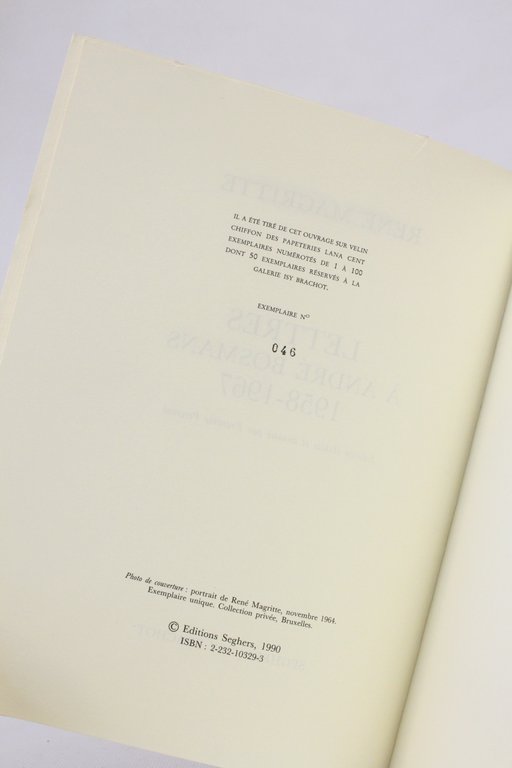 Lettres à André Bosmans 1958-1967