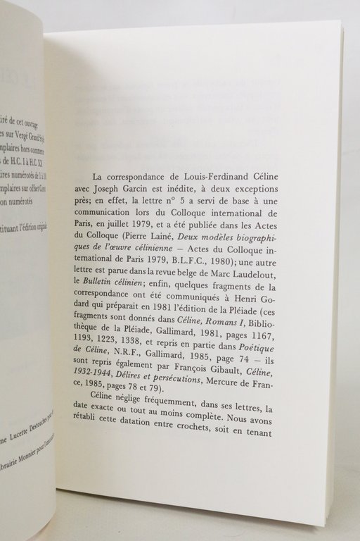 Lettres à Joseph Garcin (1929-1938)