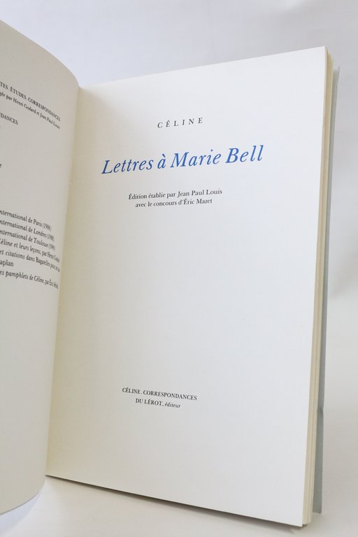 Lettres à Marie Bell