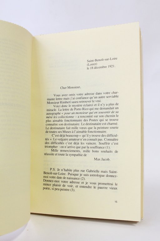 Lettres à René Rimbert