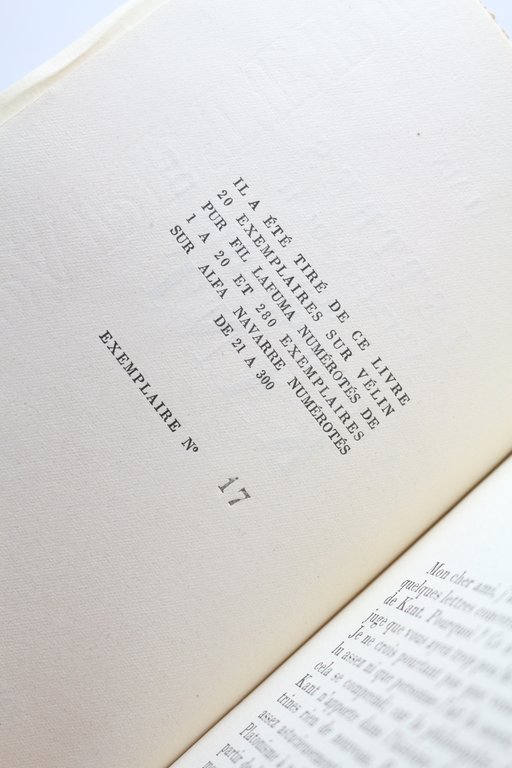 Lettres à Sergio Solmi sur la philosophie de Kant