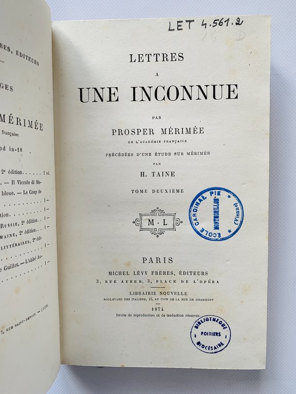 Lettres à une inconnue