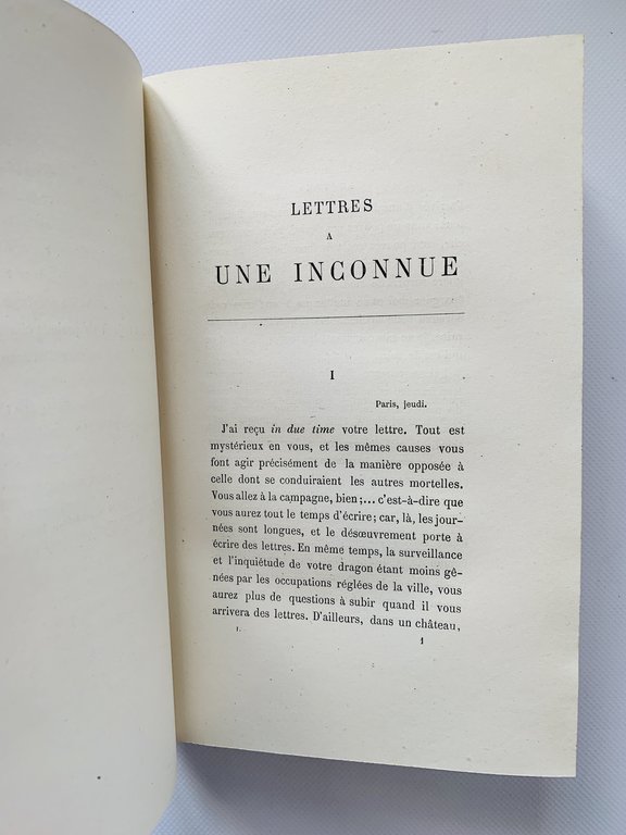 Lettres à une inconnue