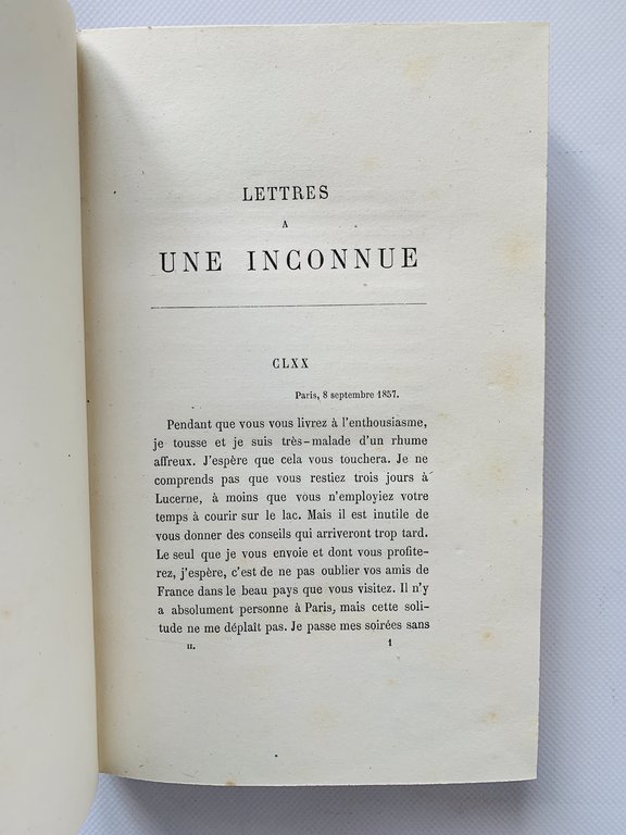 Lettres à une inconnue