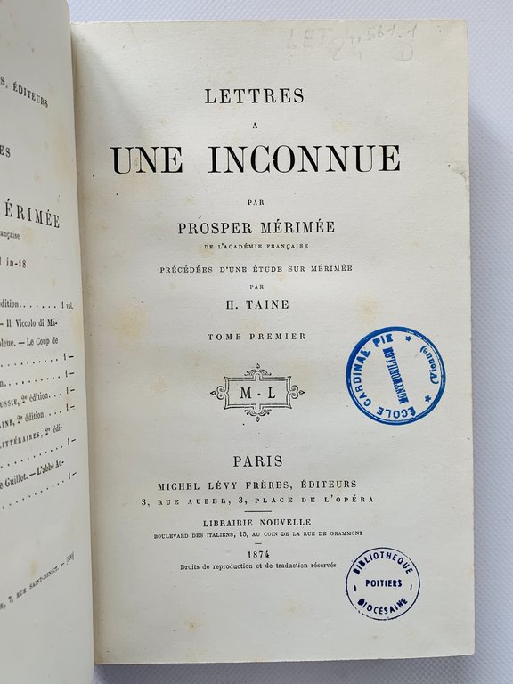 Lettres à une inconnue