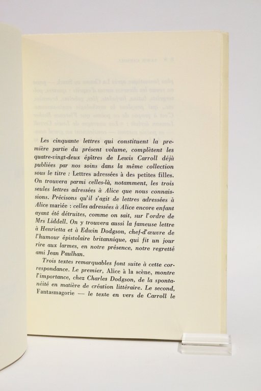 Lettres adressées à Alice et à quelques autres suivi de …