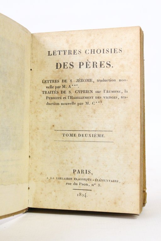 Lettres choisies des Pères