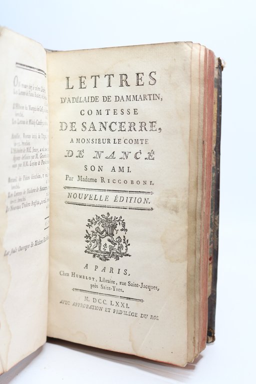 Lettres d'Adelaide de Dammartin Comtesse de Sancerre, A Monsieur le …