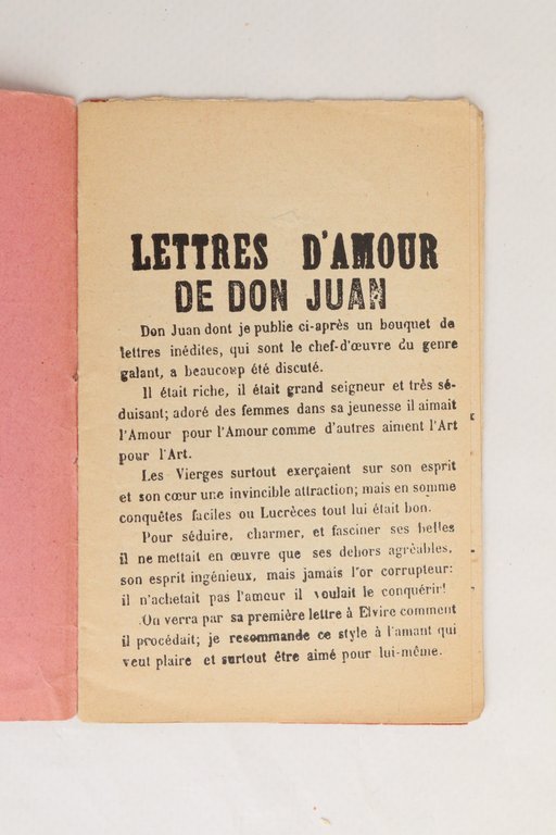 Lettres d'amour de Don Juan - L'amant de mille vierges