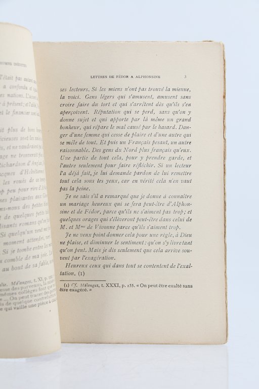 Lettres de Fédor à Alphonsine