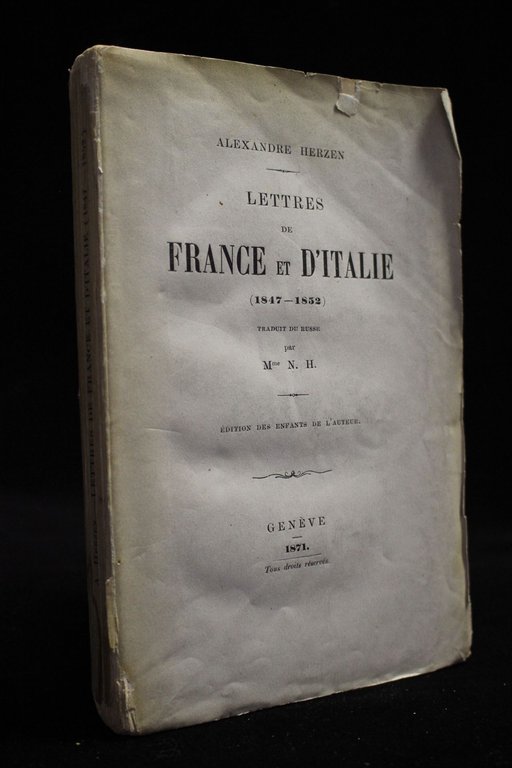 Lettres de France et d'Italie (1847-1852)