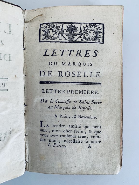 Lettres du Marquis de Roselle