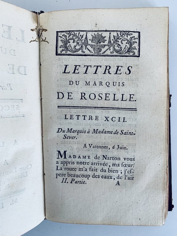 Lettres du Marquis de Roselle