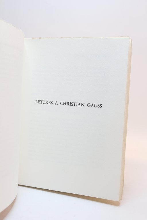 Lettres inédites à Christian Gauss