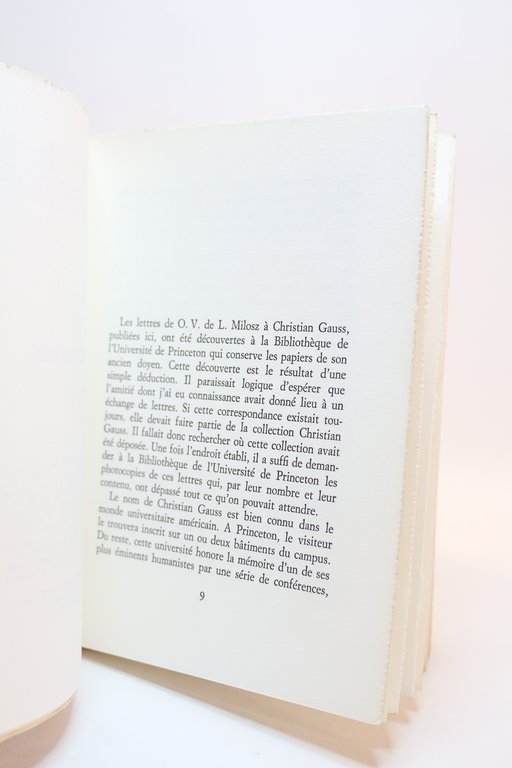 Lettres inédites à Christian Gauss
