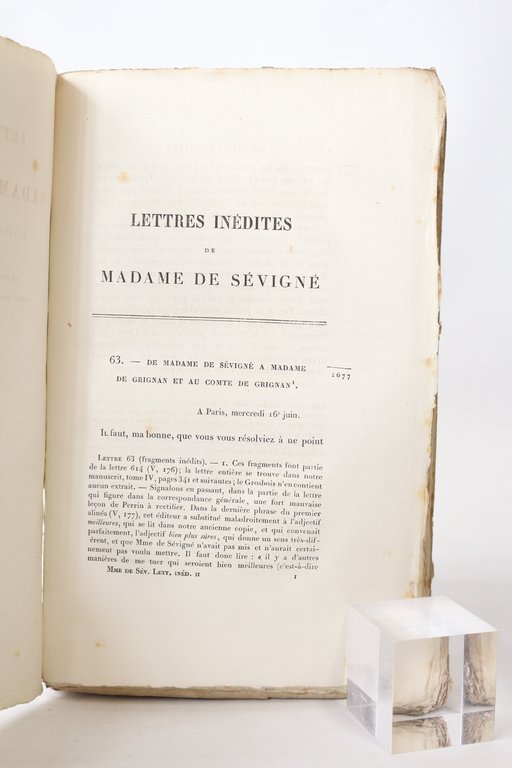Lettres inédites à madame de Grignan