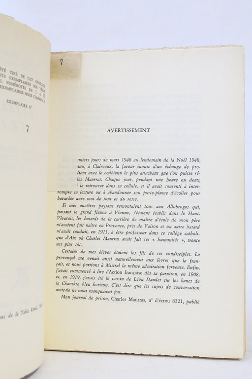Lettres passe-murailles. Correspondance échangée entre entre Charles Maurras et Xavier …