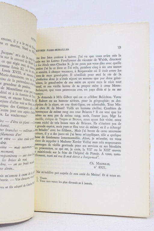 Lettres passe-murailles. Correspondance échangée entre entre Charles Maurras et Xavier …