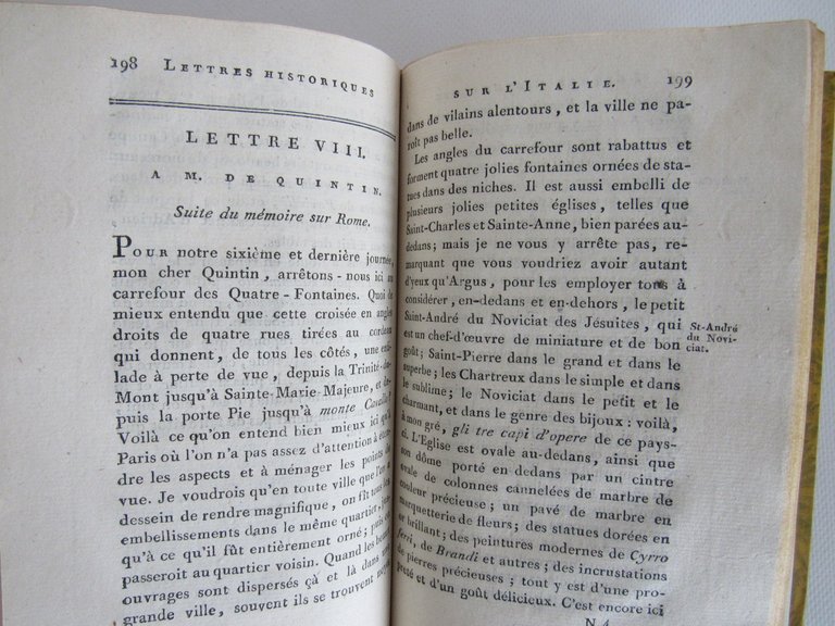 Lettres sur l'Italie