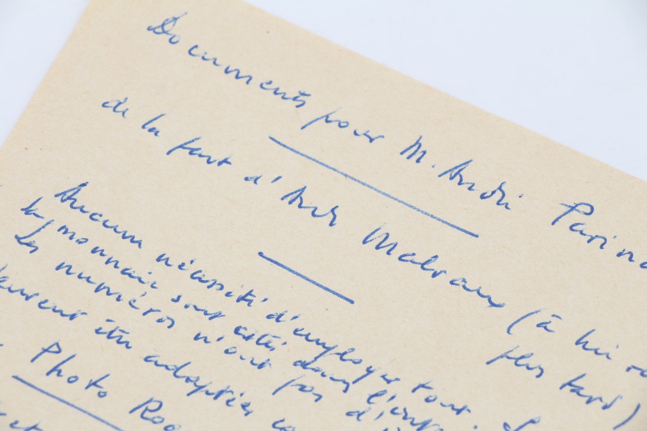 Liste manuscrite adressée à André Parinaud concernant la réalisation de …
