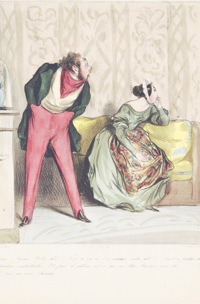 Lithographie originale en couleurs - De quoi! De quoi! Votre …