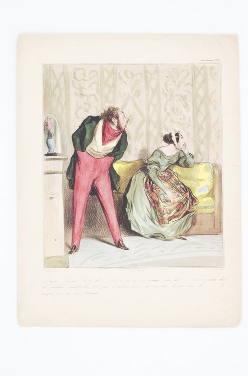 Lithographie originale en couleurs - De quoi! De quoi! Votre …