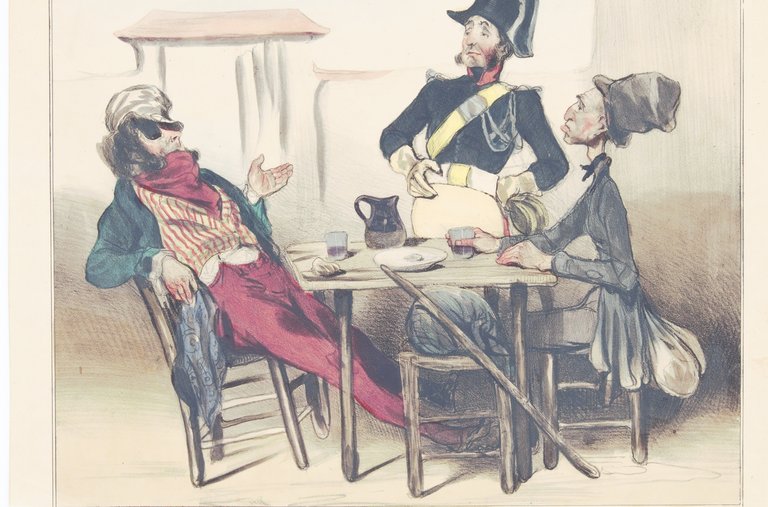 Lithographie originale en couleurs - Nous sommes actionnaires de l'institut …