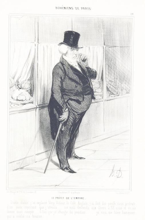 Lithographie originale en noir et blanc - Bohémiens de Paris …