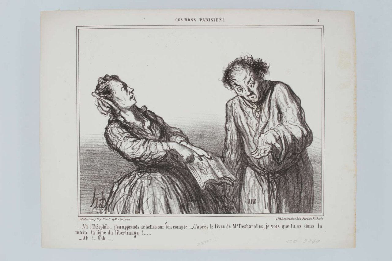 Lithographie originale en noir et blanc - Ces Bons Parisiens …