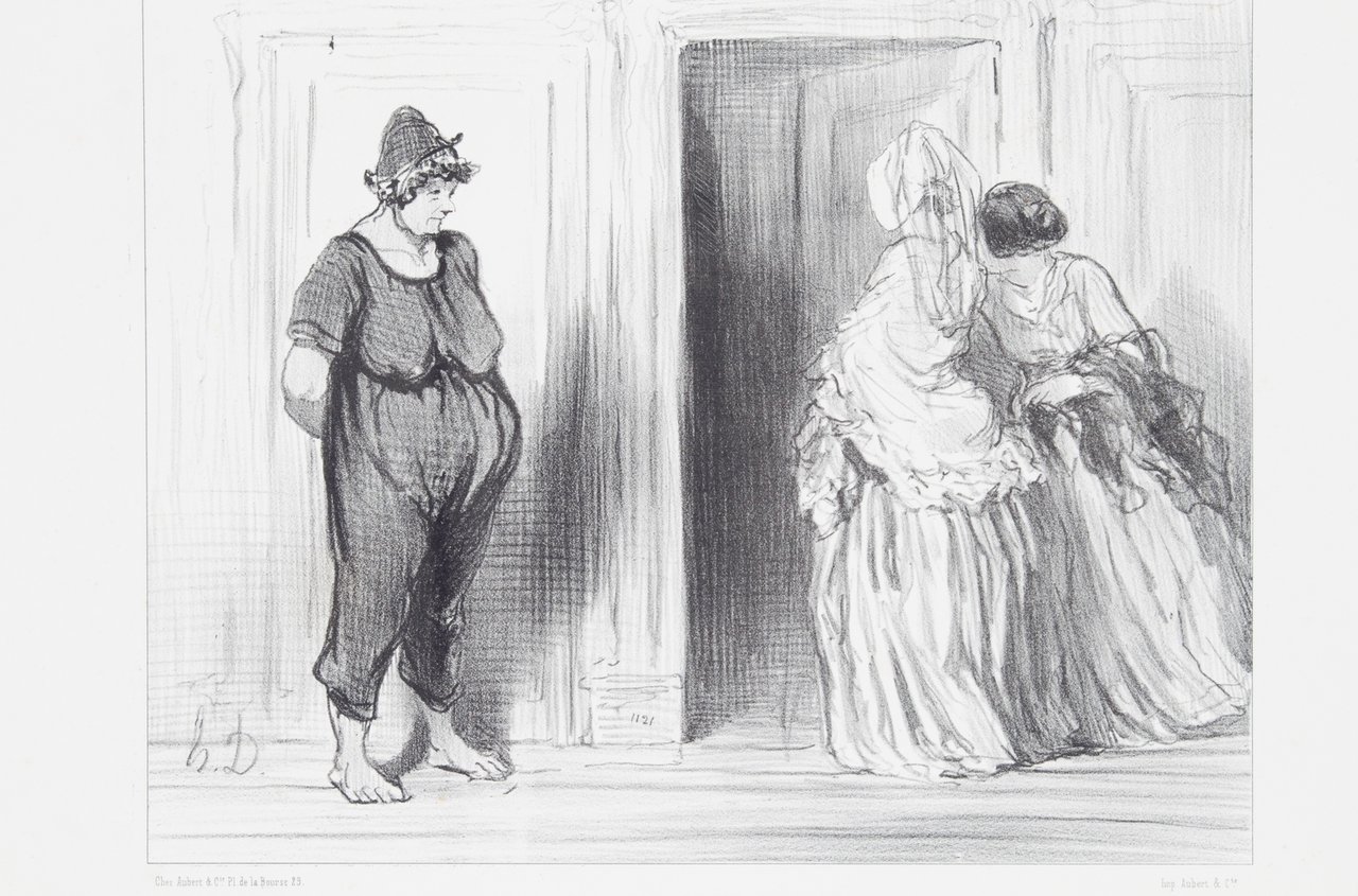 Lithographie originale en noir et blanc - Emotions Parisiennes - …