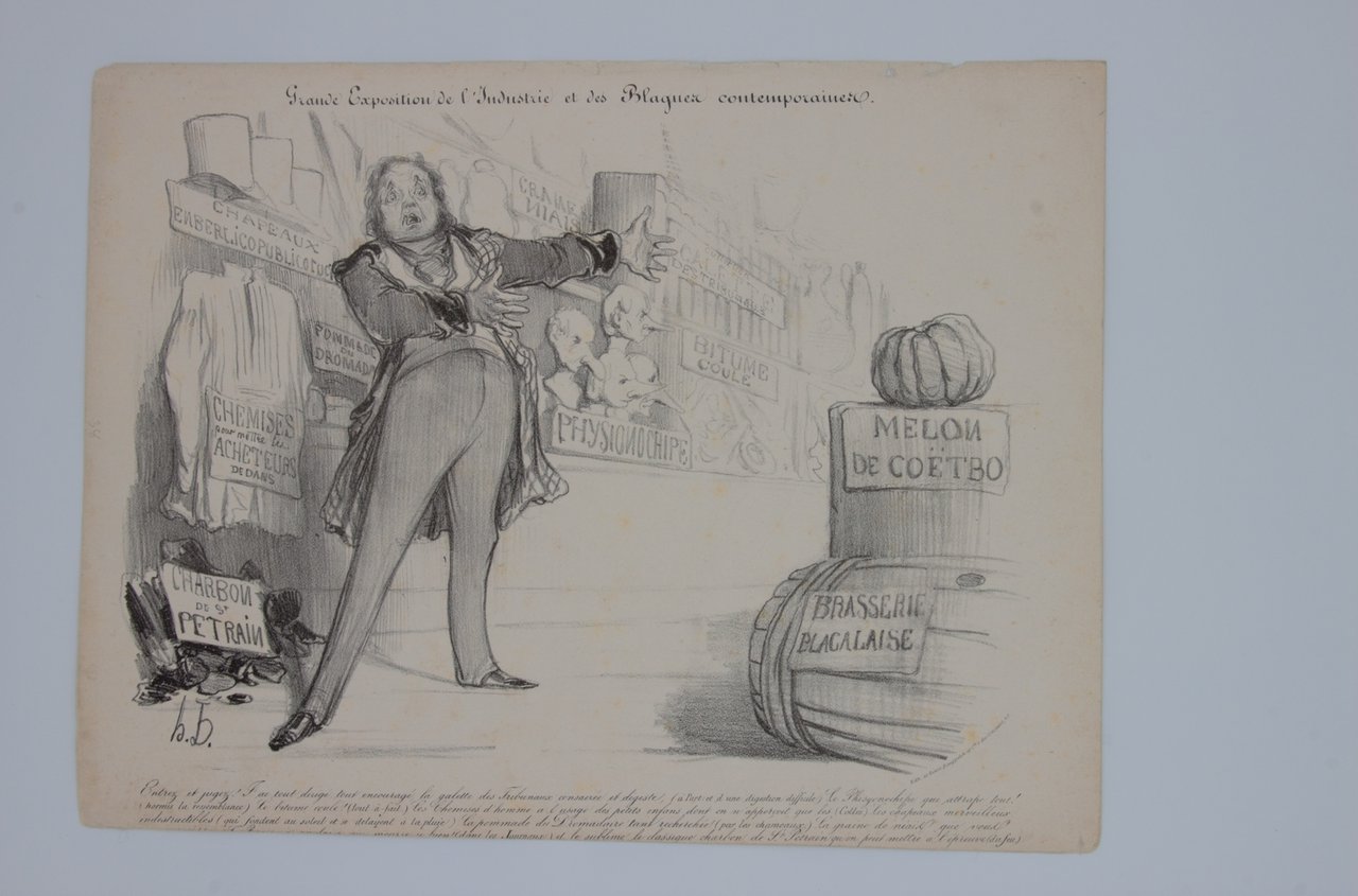 Lithographie originale en noir et blanc - Grande exposition de …