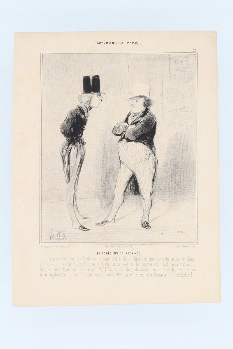 Lithographie originale en noir et blanc - Les Bohémiens de …