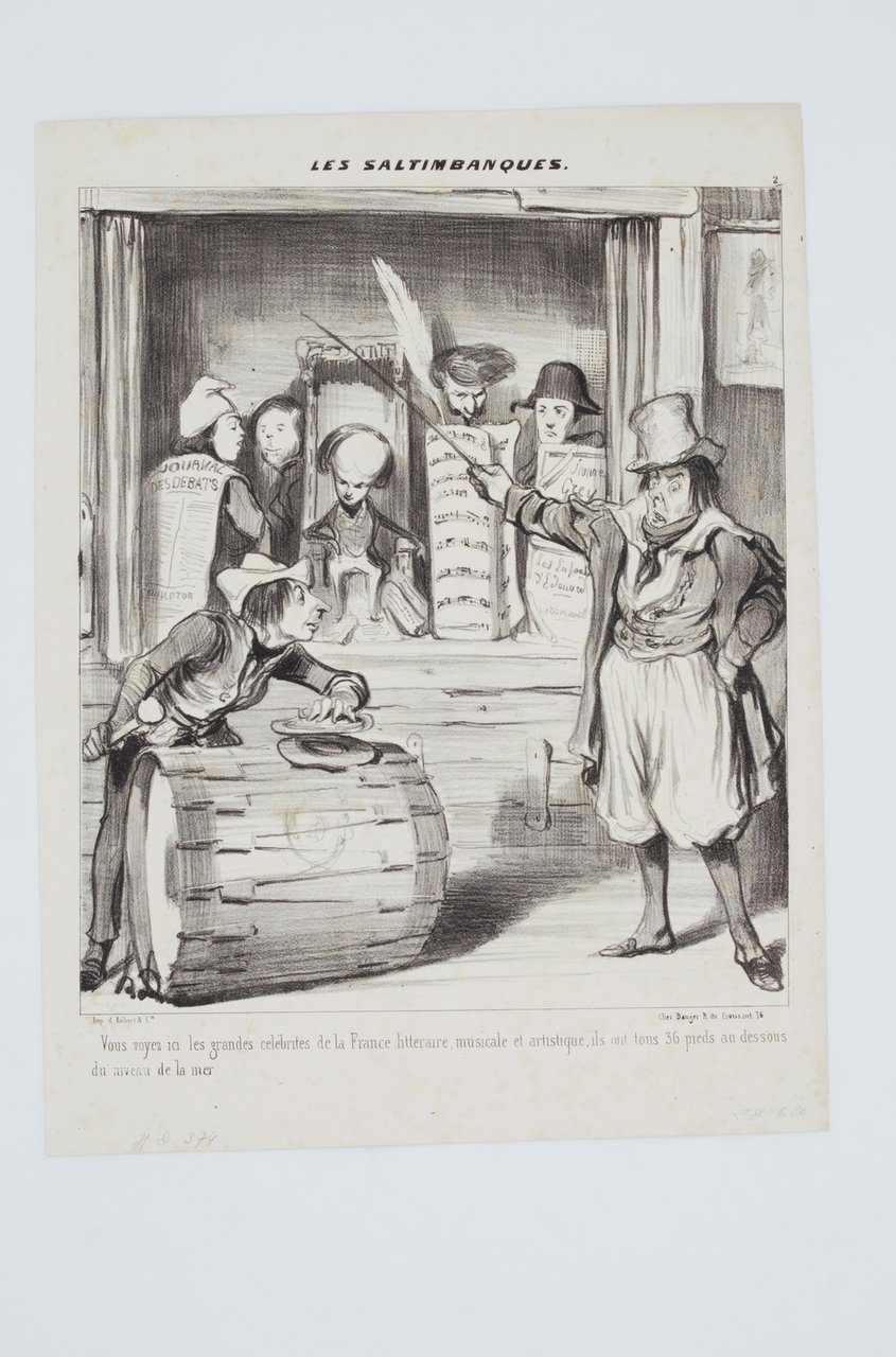 Lithographie originale en noir et blanc - Les saltimbanques - …