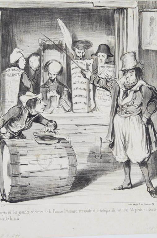 Lithographie originale en noir et blanc - Les saltimbanques - …