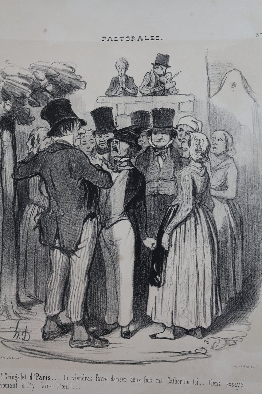 Lithographie originale en noir et blanc - Pastorales - Ah …