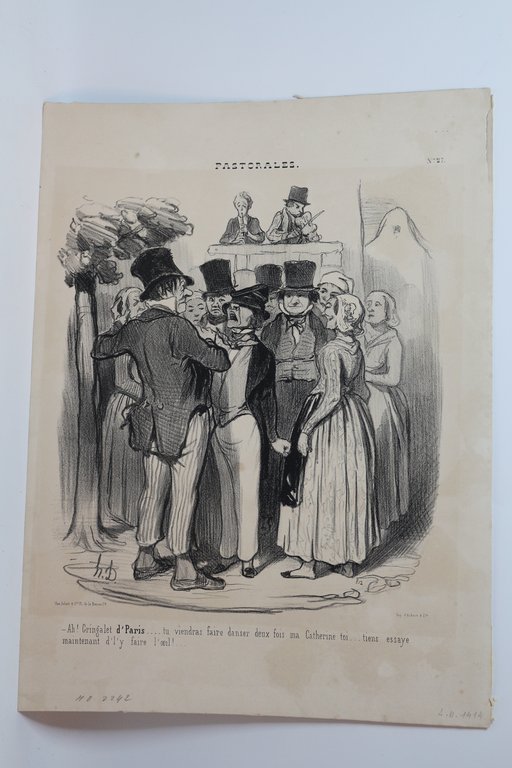 Lithographie originale en noir et blanc - Pastorales - Ah …