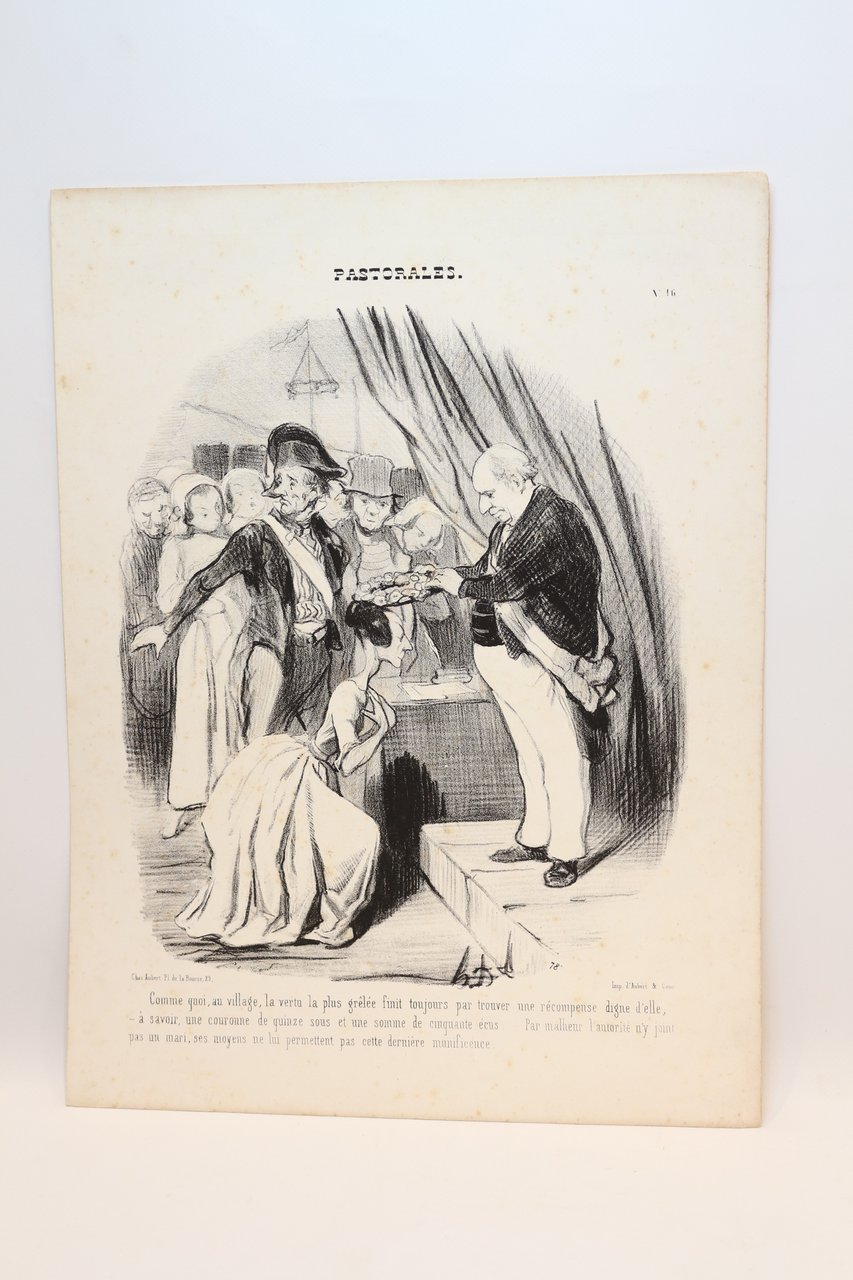 Lithographie originale en noir et blanc - Pastorales - Comme …