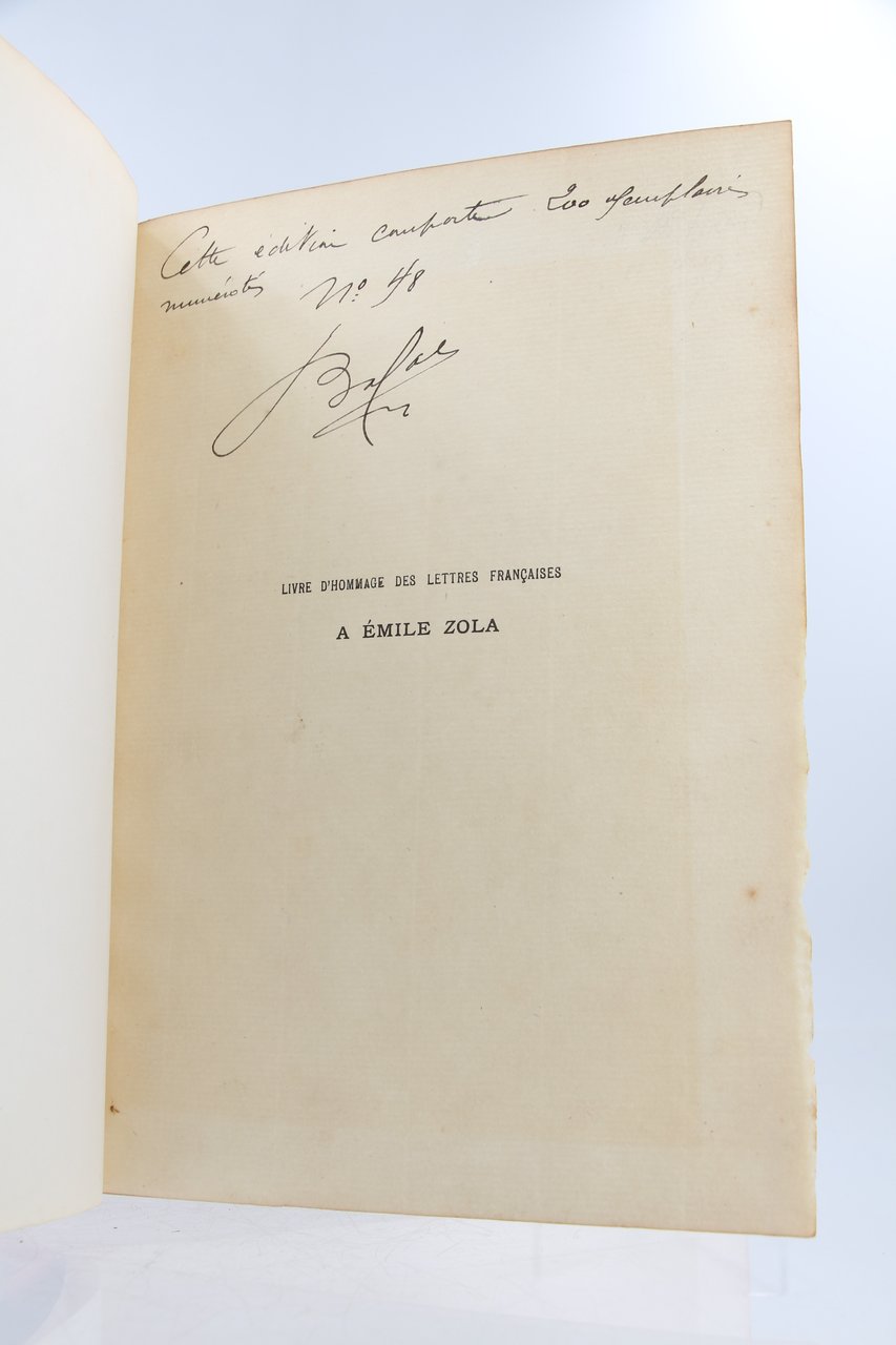 Livre d'hommages des lettres françaises à Emile Zola