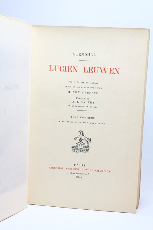 Lucien Leuwen (tome 3 seul)