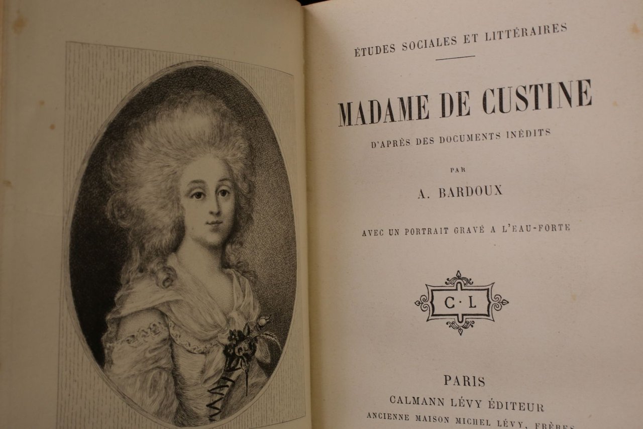 Madame de Custine d'après des documents inédits